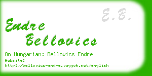 endre bellovics business card